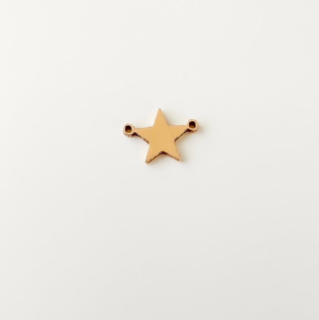 gold filled connectors, gold filled charms, permanent jewelry charms, permanent jewelry supplies, star connector