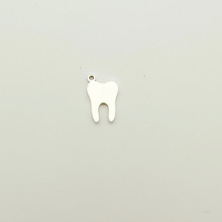 tooth charm, tooth connector, gold filled tooth charm, sterling silver tooth charm, permanent jewelry supplies, permanent jewelry charms