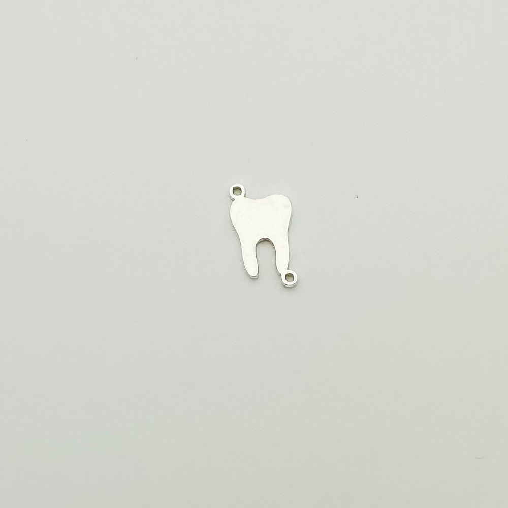 tooth charm, tooth connector, gold filled tooth charm, sterling silver tooth charm, permanent jewelry supplies, permanent jewelry charms