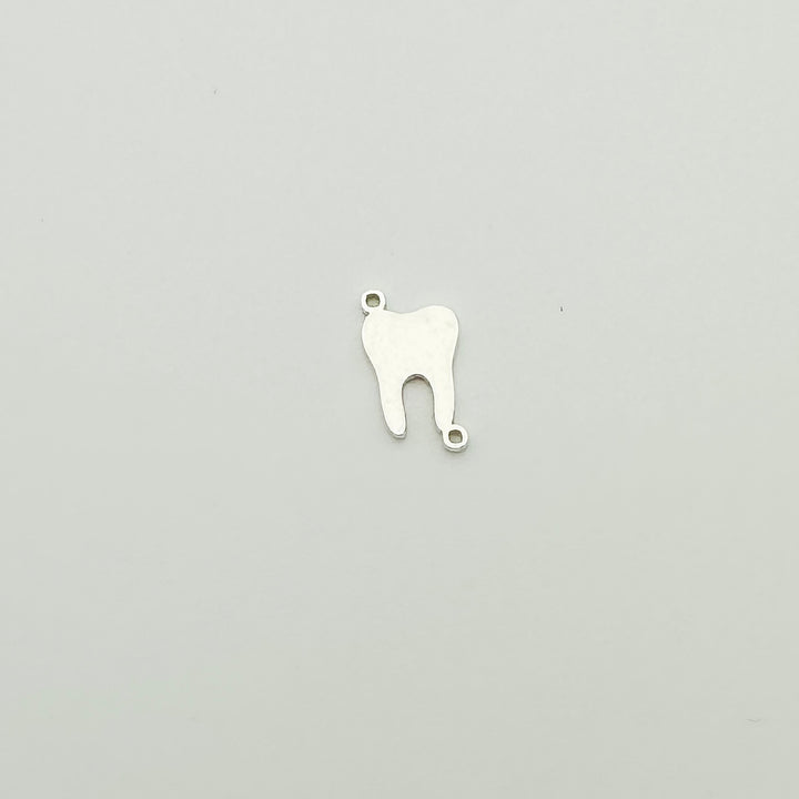 tooth charm, tooth connector, gold filled tooth charm, sterling silver tooth charm, permanent jewelry supplies, permanent jewelry charms