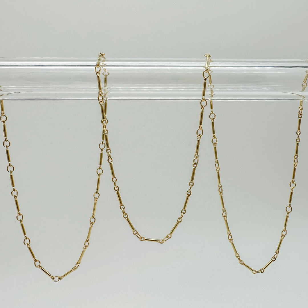 gold filled bar chain