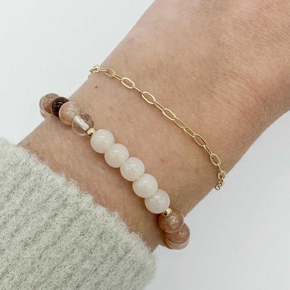 gold filled paperclip chain permanent bracelet