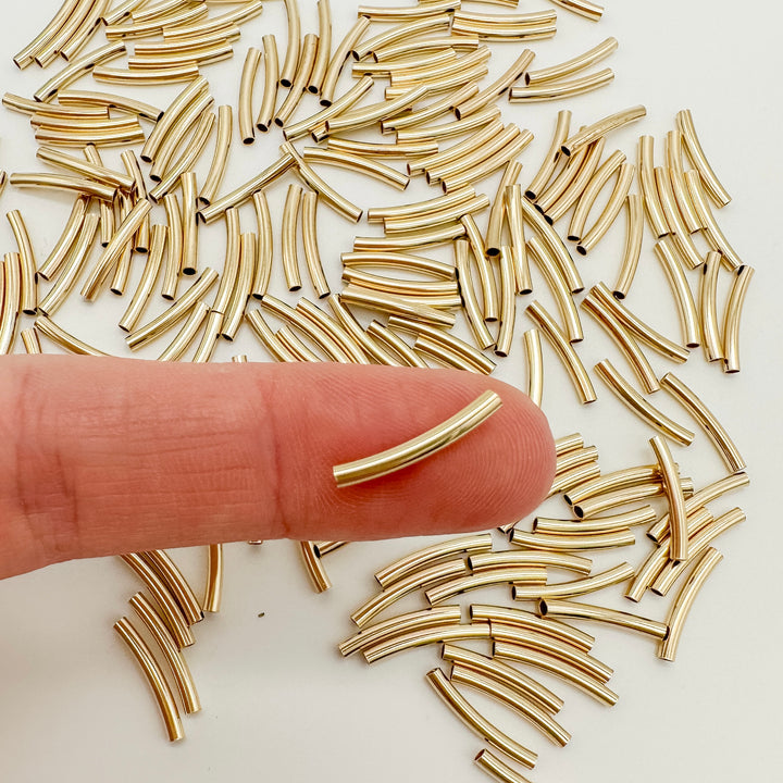 Curved Tube Beads 15mm