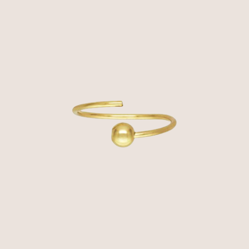 Closed Hoop Earring w/ 3mm Bead