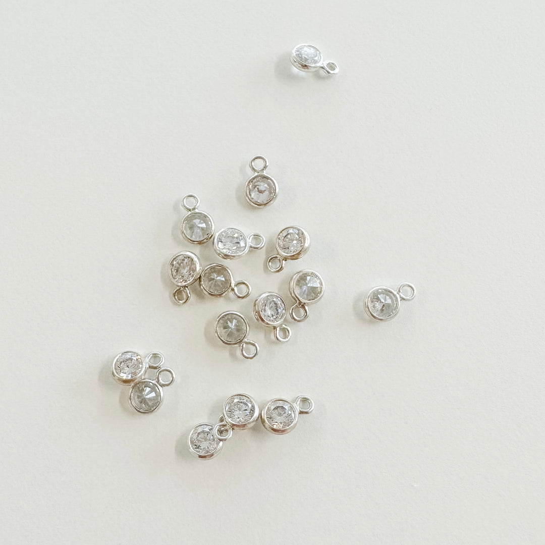 3mm Birthstone CZ Drop Charms