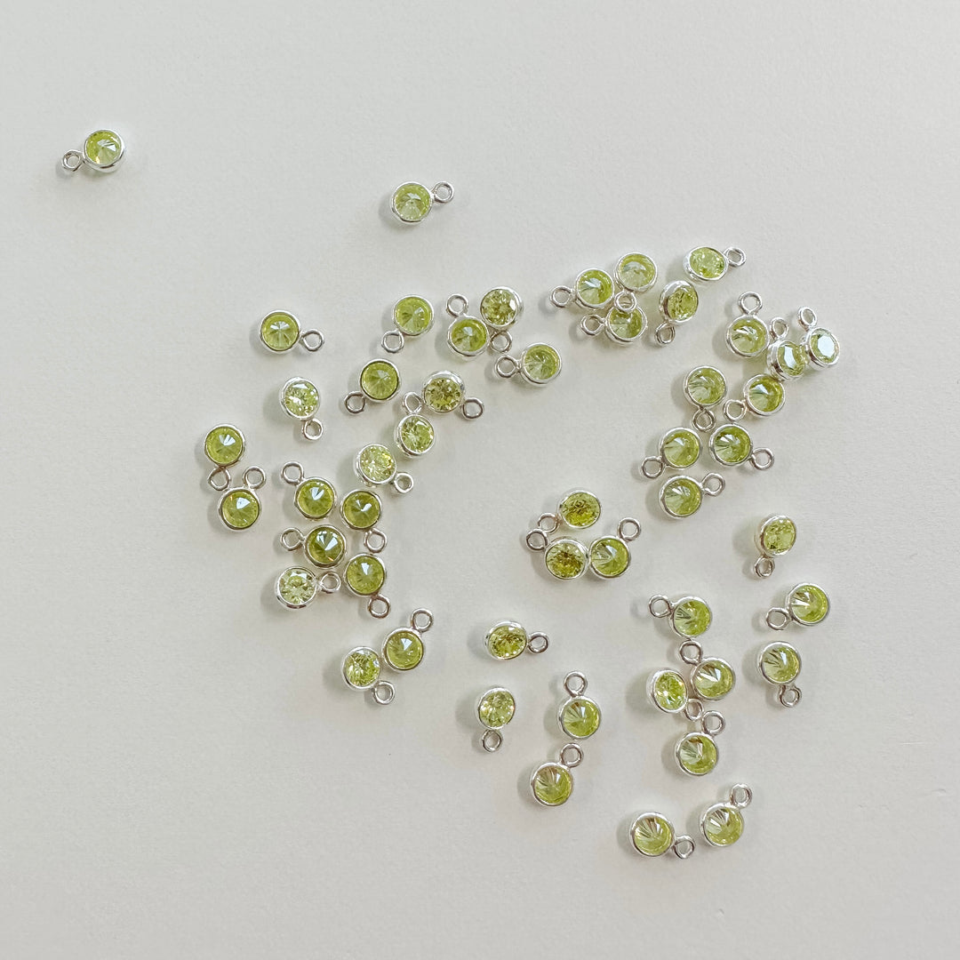 3mm Birthstone CZ Drop Charms