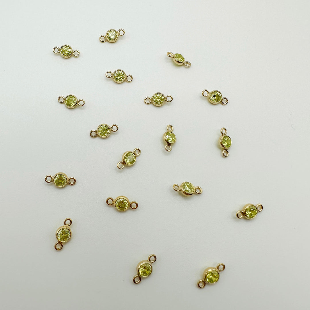 3mm GF birthstone connector / permanent jewelry supplies