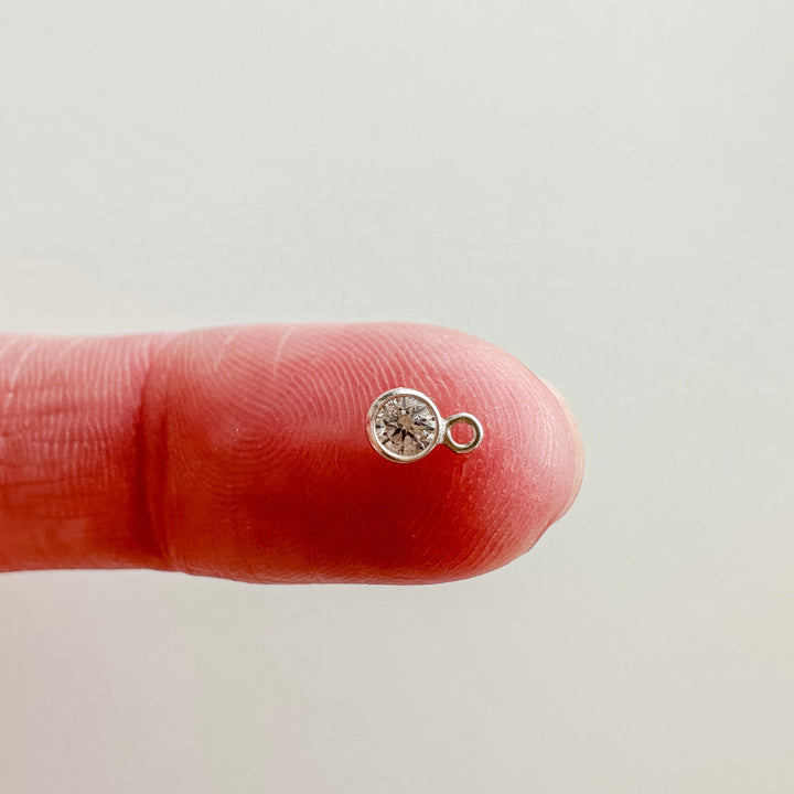 3mm Birthstone CZ Drop Charms