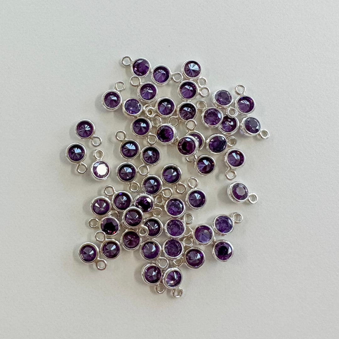 3mm Birthstone CZ Drop Charms
