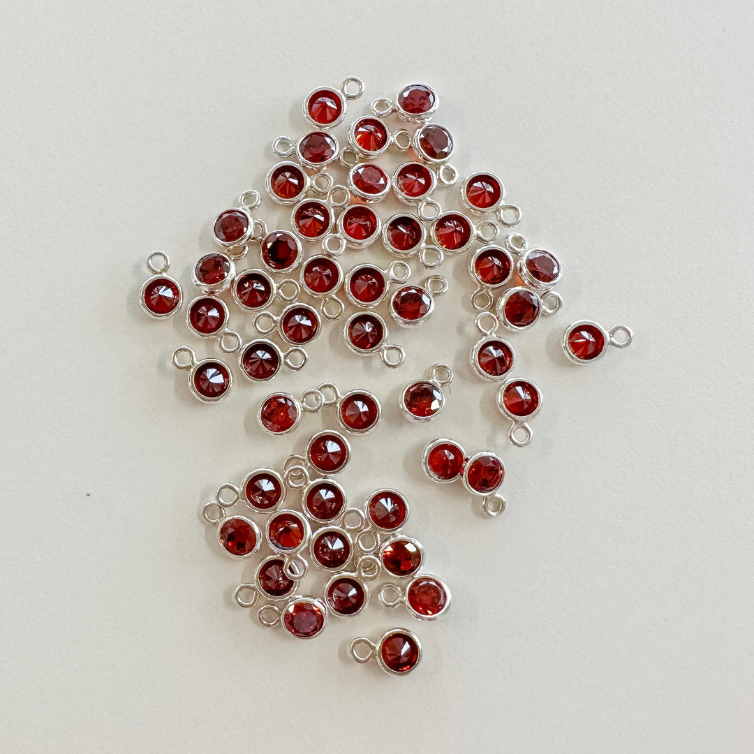 3mm Birthstone CZ Drop Charms