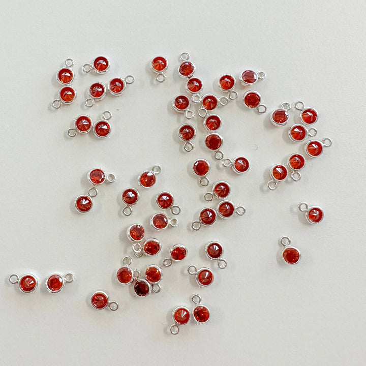 3mm Birthstone CZ Drop Charms