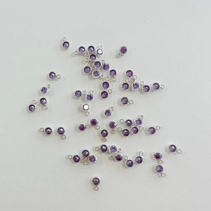 3mm Birthstone CZ Drop Charms