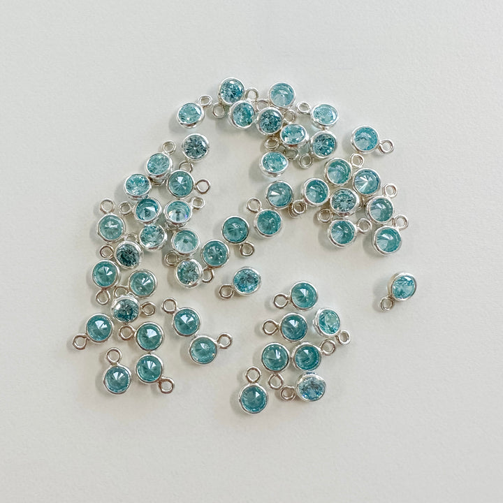 3mm Birthstone CZ Drop Charms