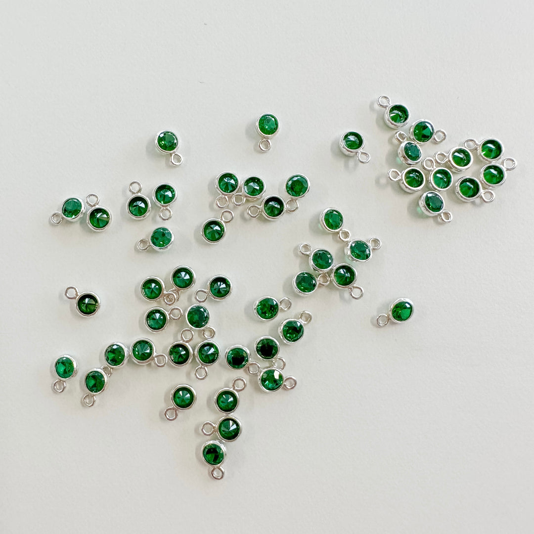 3mm Birthstone CZ Drop Charms