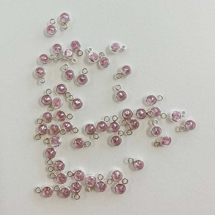 3mm Birthstone CZ Drop Charms