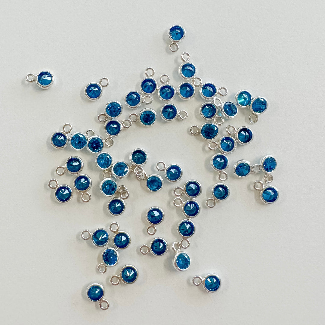 3mm Birthstone CZ Drop Charms