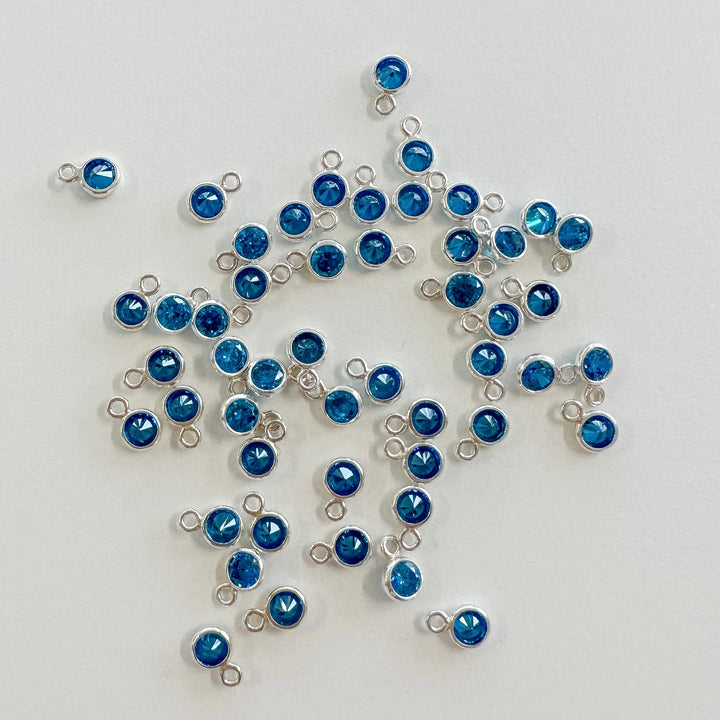 3mm Birthstone CZ Drop Charms