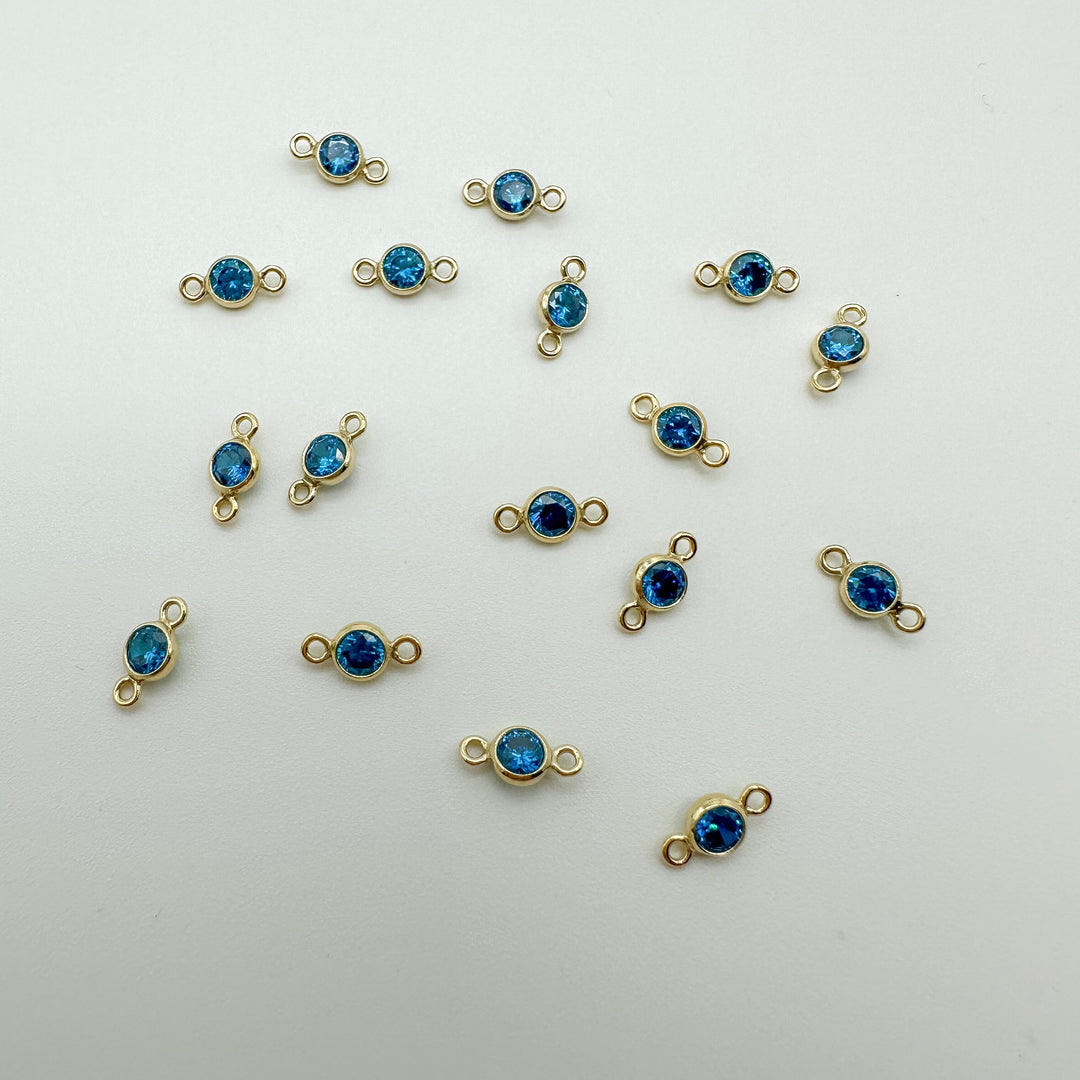 3mm GF birthstone connector / permanent jewelry supplies