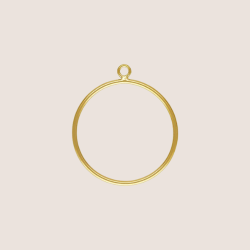 Open Circle Drop Charm