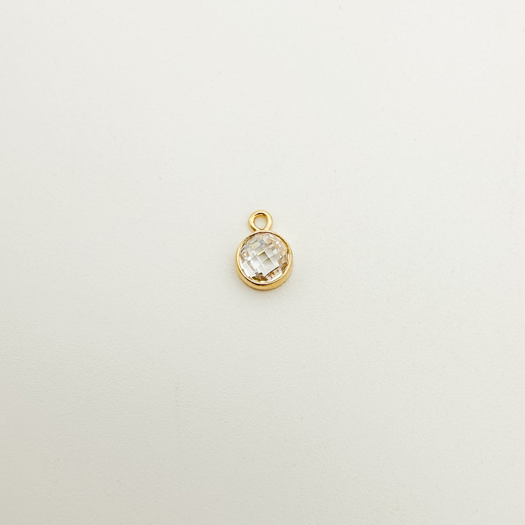 4mm Double-Sided CZ Birthstone Drop Charms
