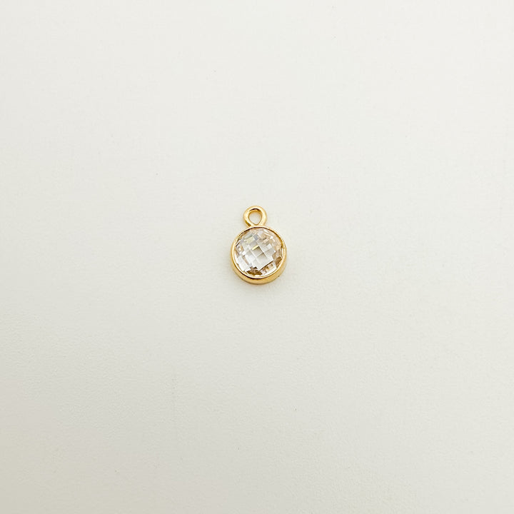 4mm Double-Sided CZ Birthstone Drop Charms