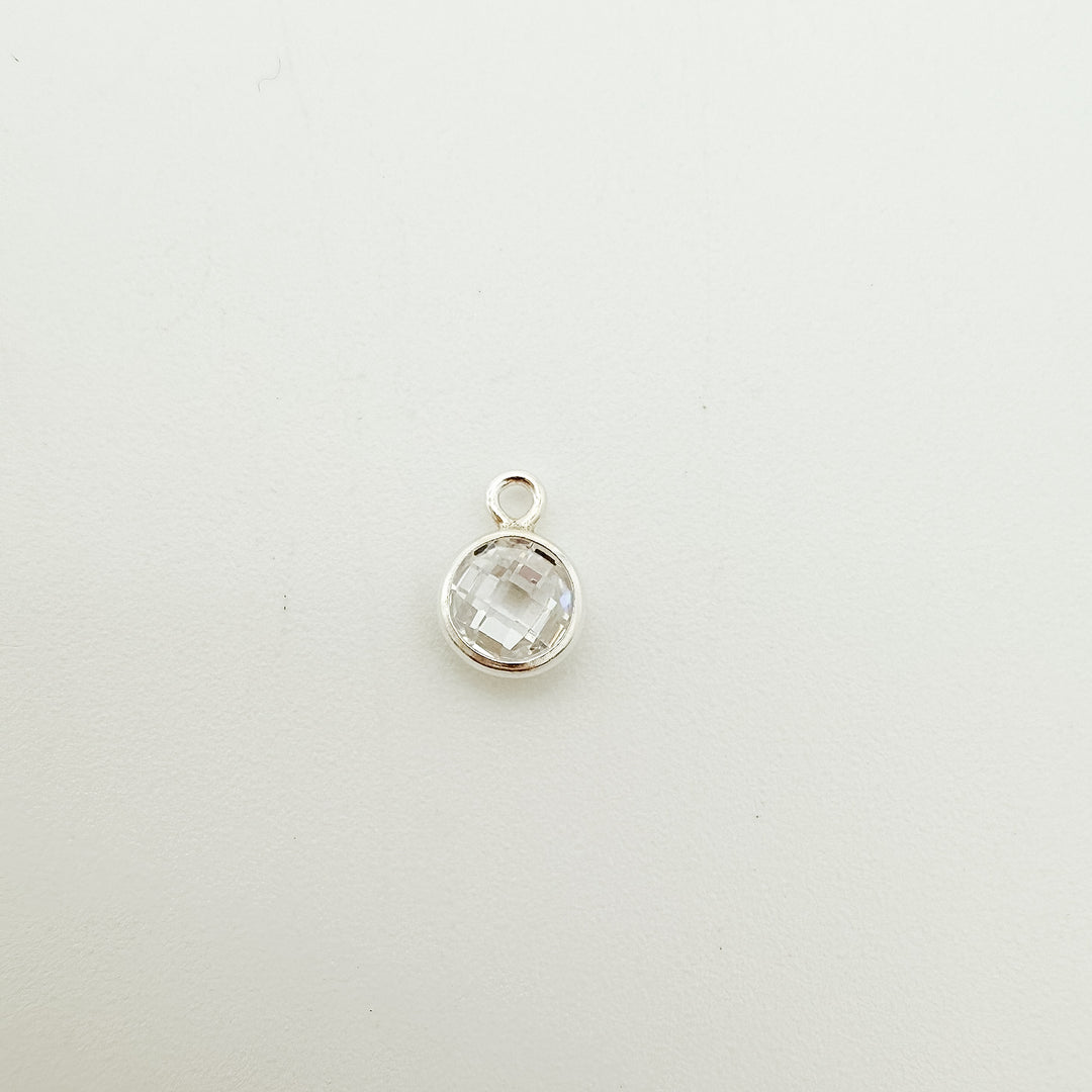4mm Double-Sided CZ Birthstone Drop Charms