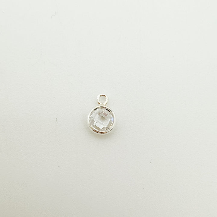 4mm Double-Sided CZ Birthstone Drop Charms