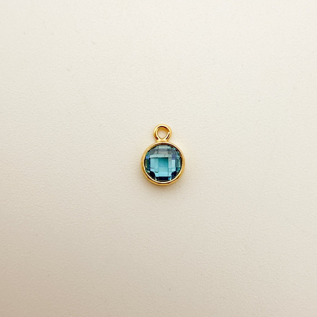 4mm Double-Sided CZ Birthstone Drop Charms