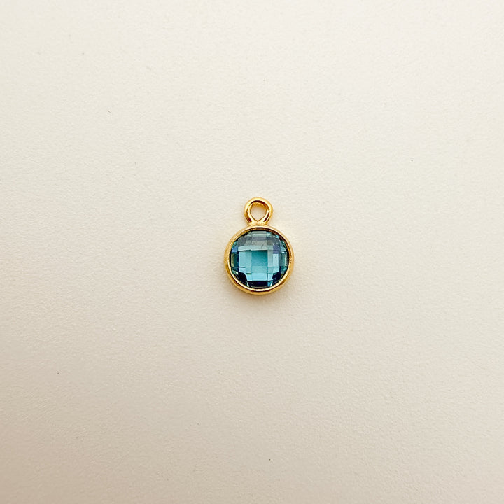 4mm Double-Sided CZ Birthstone Drop Charms