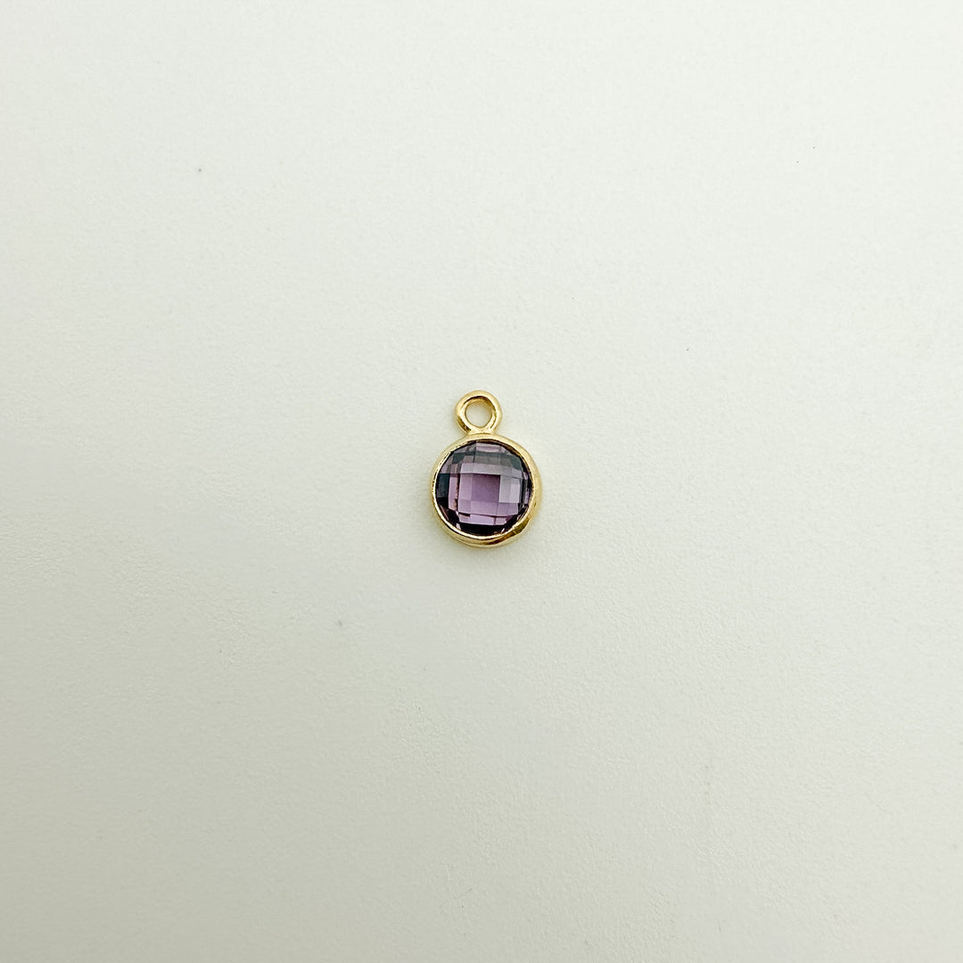 4mm Double-Sided CZ Birthstone Drop Charms