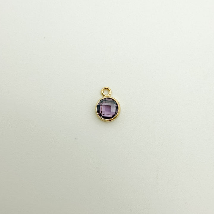 4mm Double-Sided CZ Birthstone Drop Charms