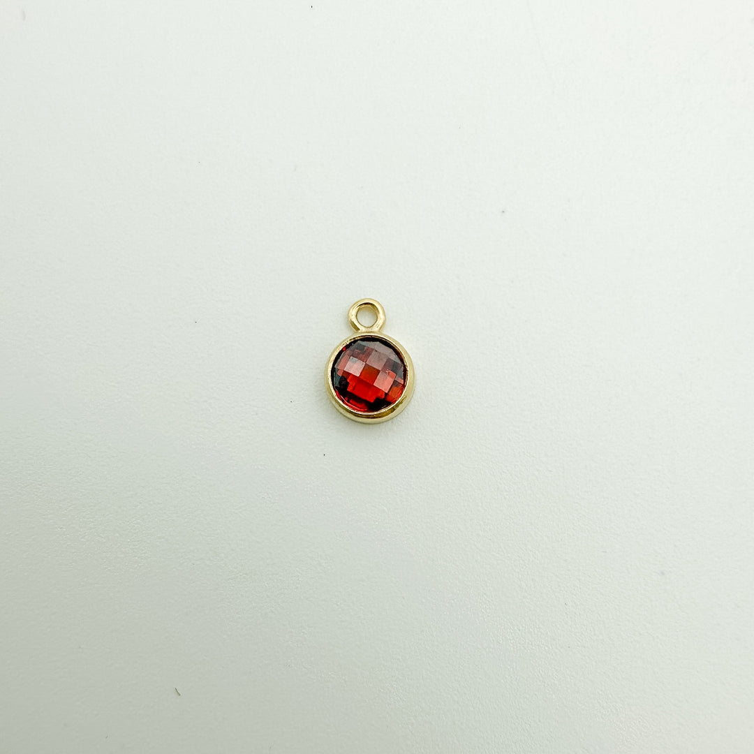 4mm Double-Sided CZ Birthstone Drop Charms
