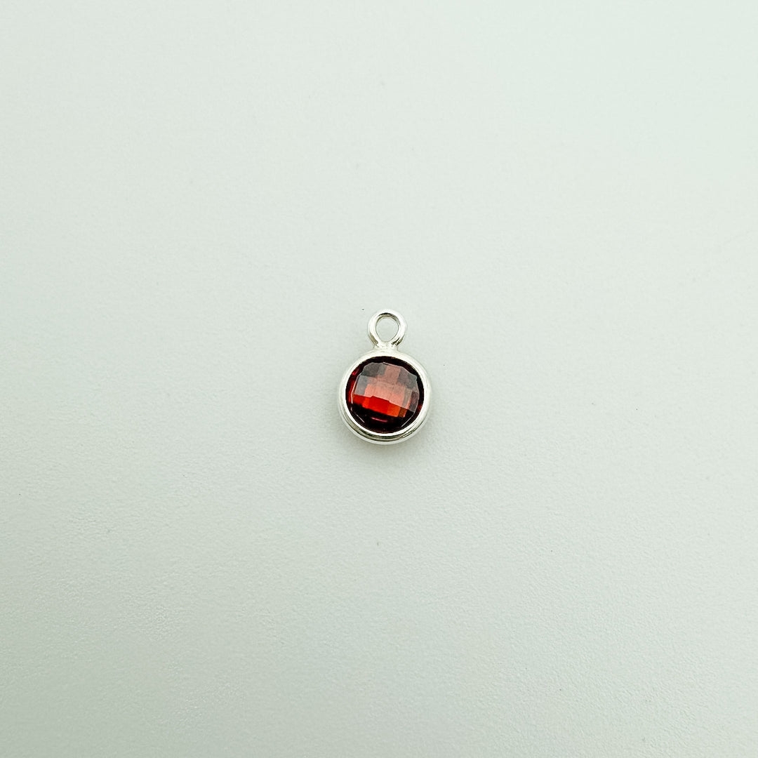 4mm Double-Sided CZ Birthstone Drop Charms