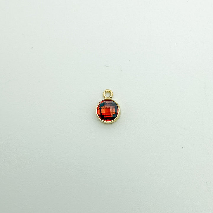 4mm Double-Sided CZ Birthstone Drop Charms