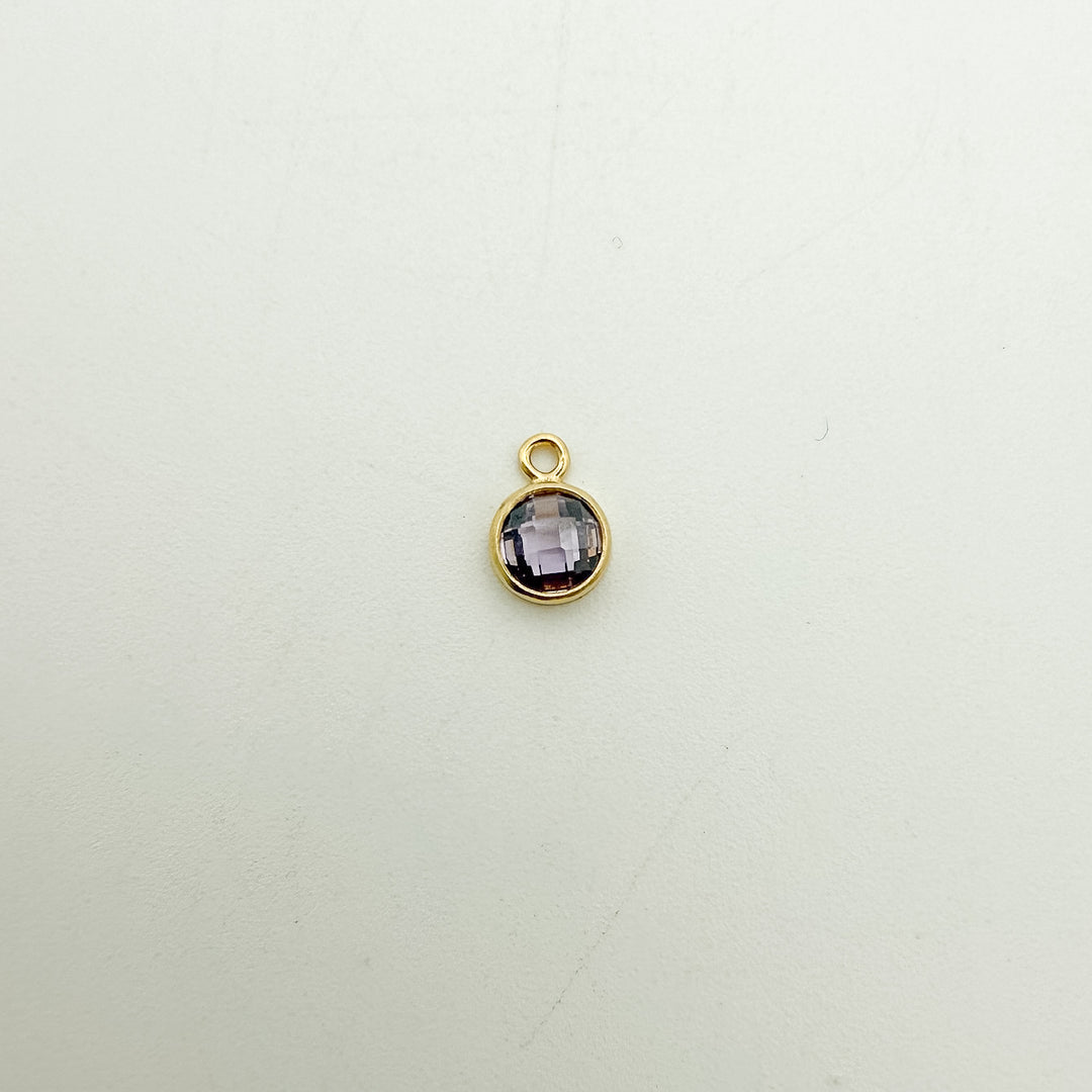 4mm Double-Sided CZ Birthstone Drop Charms