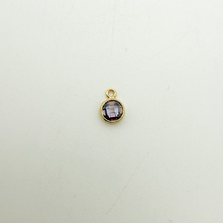 4mm Double-Sided CZ Birthstone Drop Charms