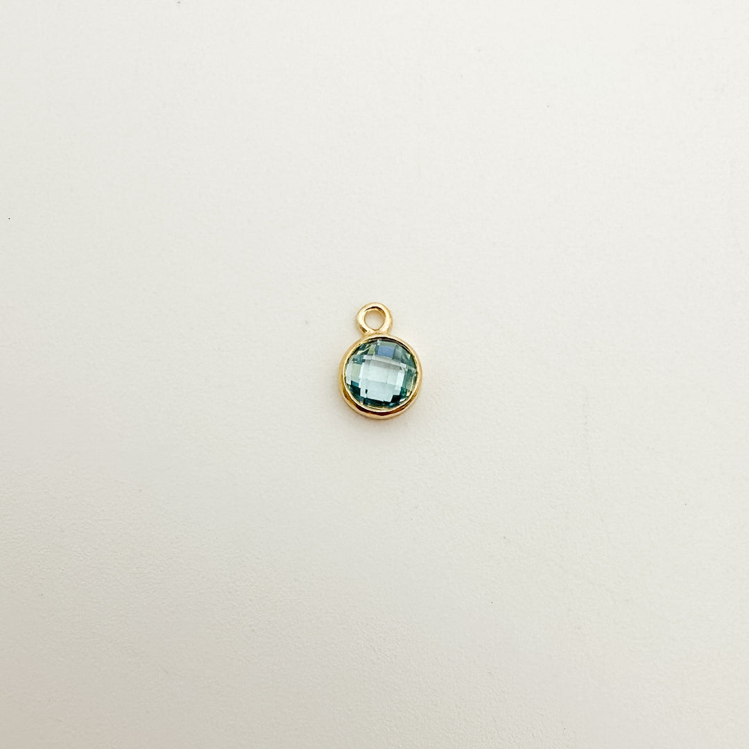 4mm Double-Sided CZ Birthstone Drop Charms