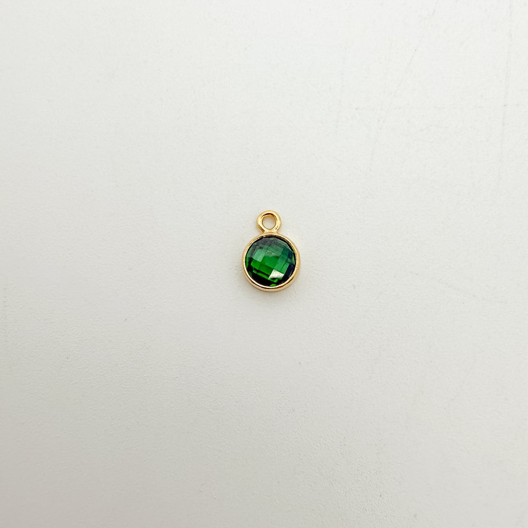 4mm Double-Sided CZ Birthstone Drop Charms