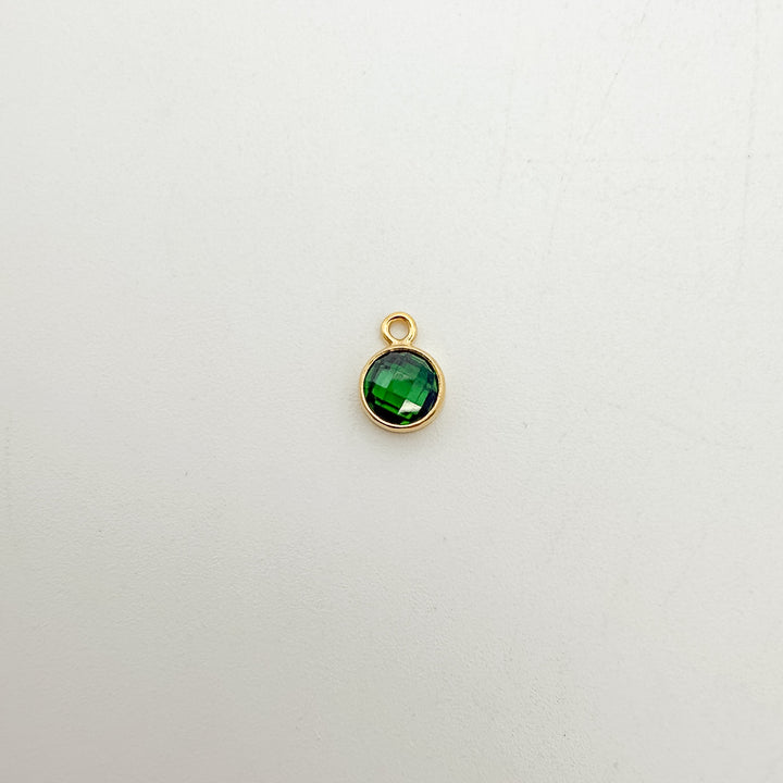 4mm Double-Sided CZ Birthstone Drop Charms