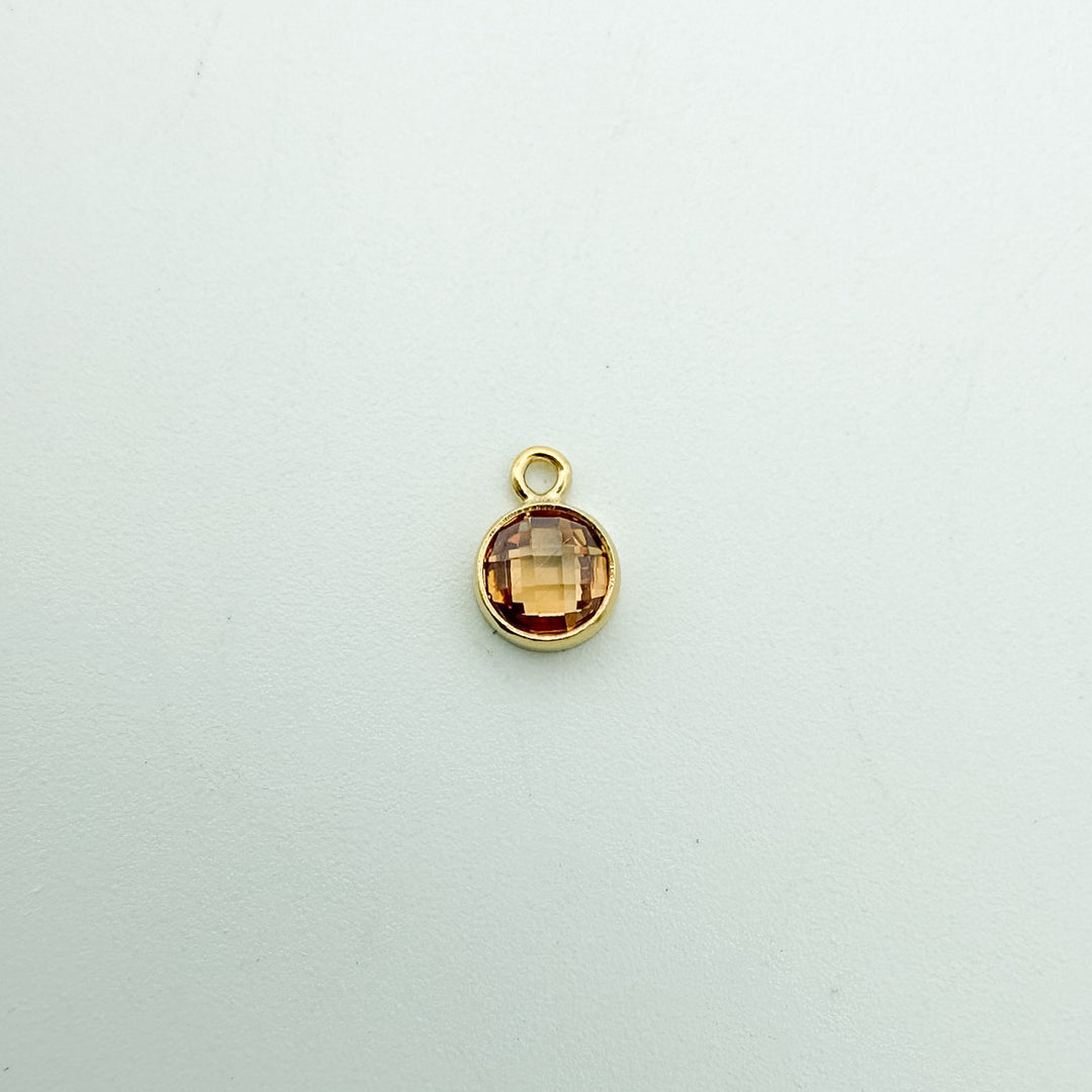 4mm Double-Sided CZ Birthstone Drop Charms