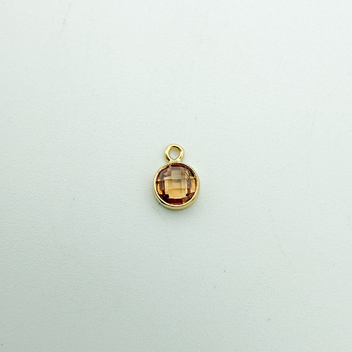 4mm Double-Sided CZ Birthstone Drop Charms