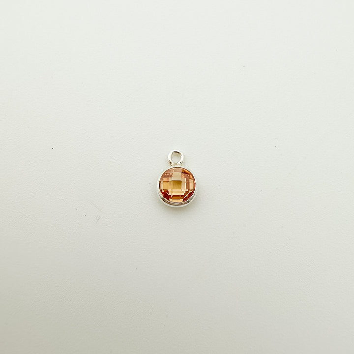 4mm Double-Sided CZ Birthstone Drop Charms