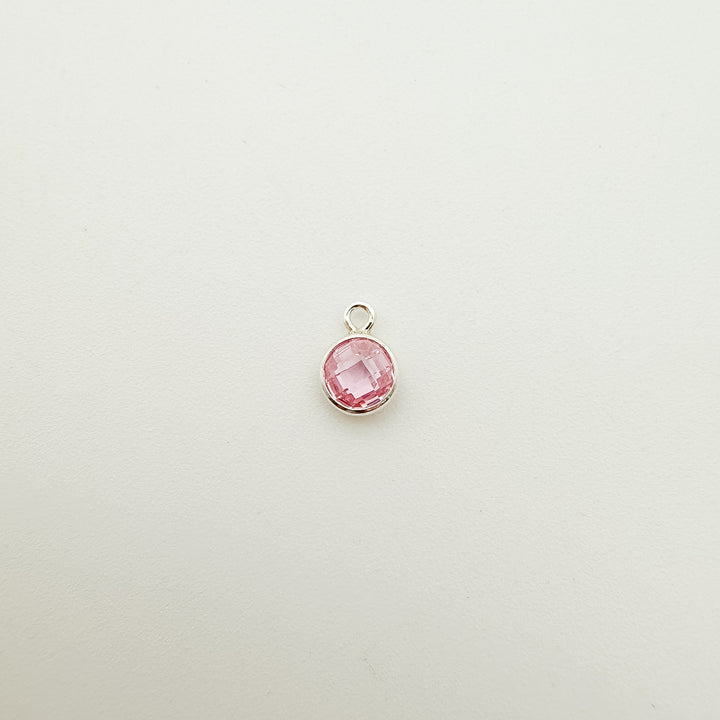 4mm Double-Sided CZ Birthstone Drop Charms