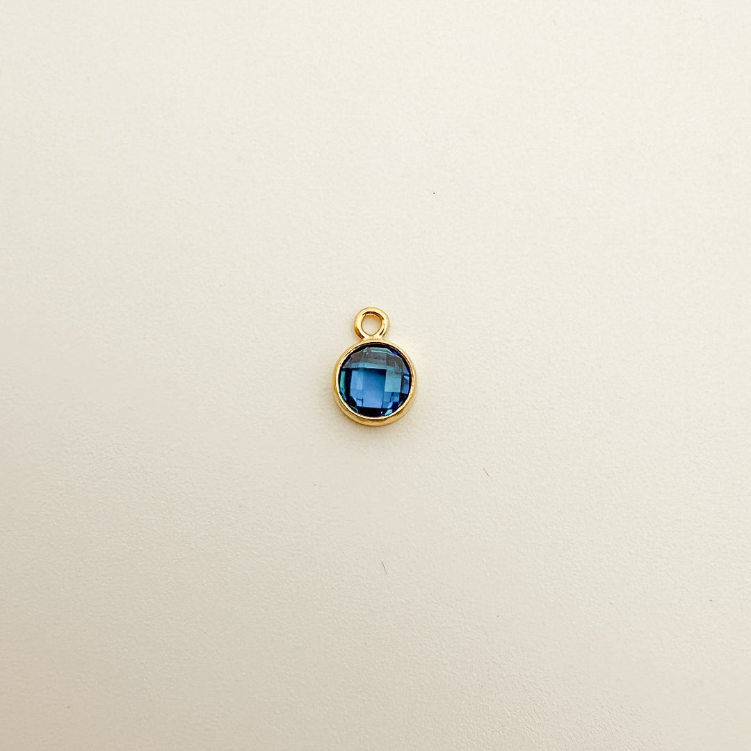 4mm Double-Sided CZ Birthstone Drop Charms