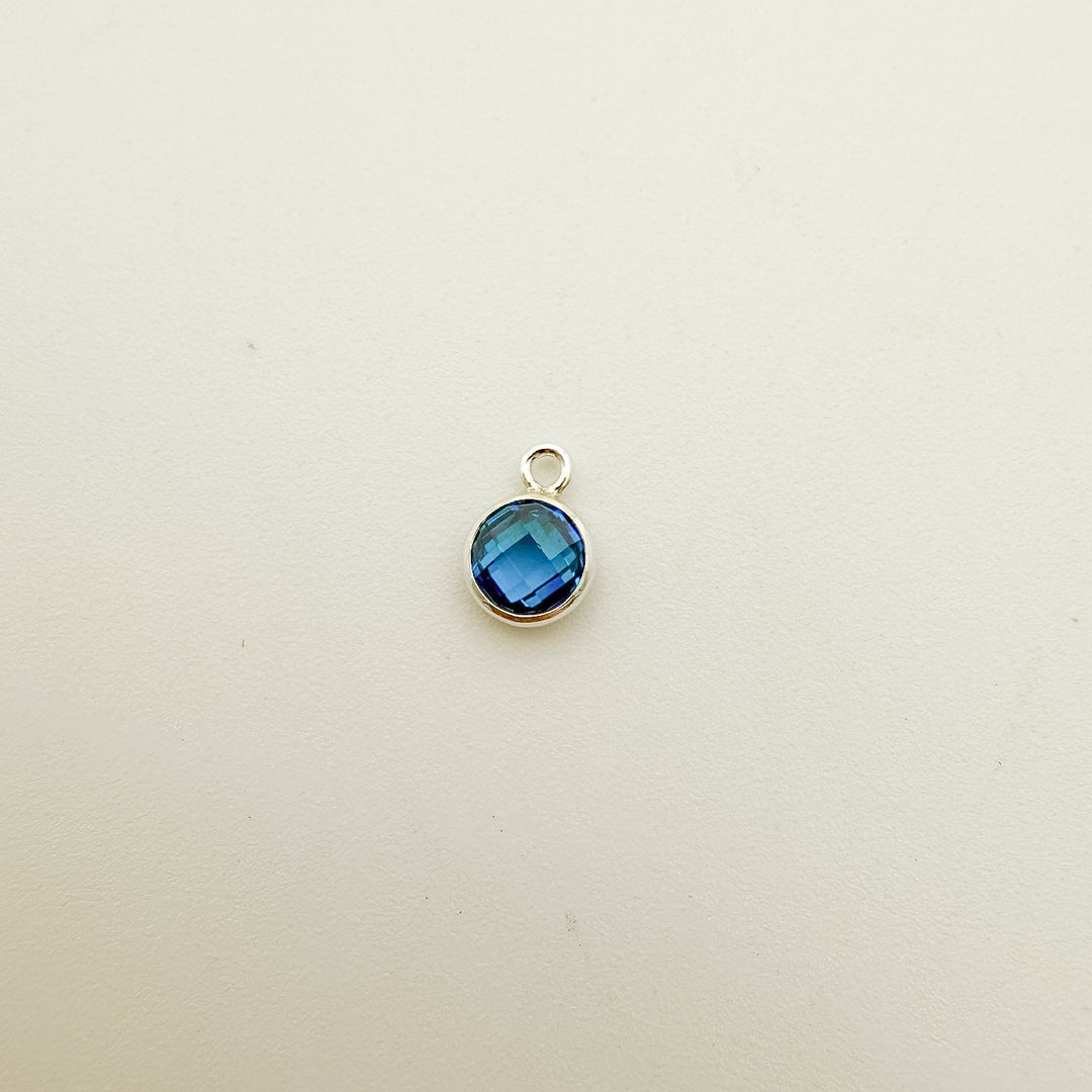 4mm Double-Sided CZ Birthstone Drop Charms