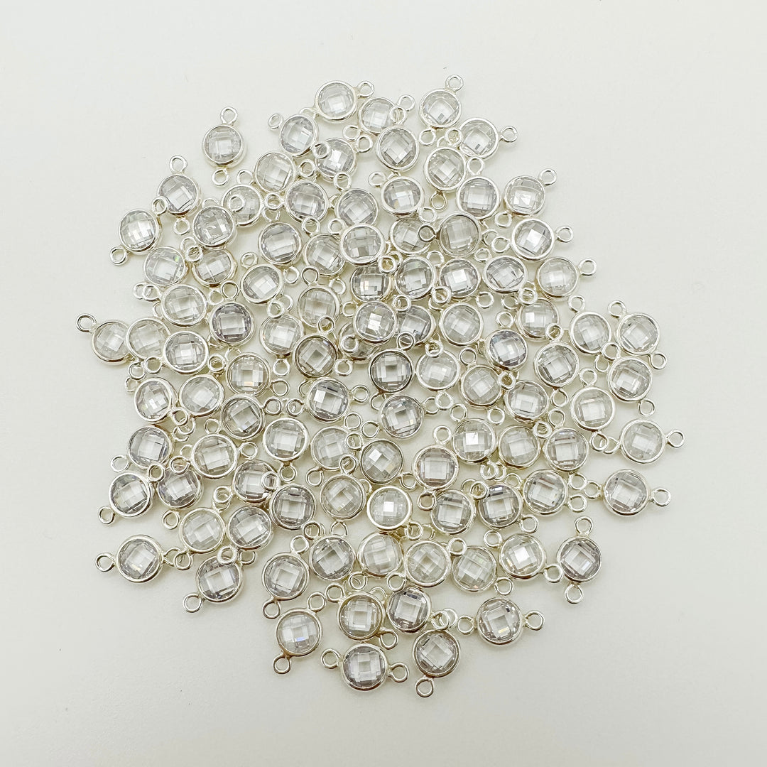 4mm Double-Sided CZ Birthstone Connectors