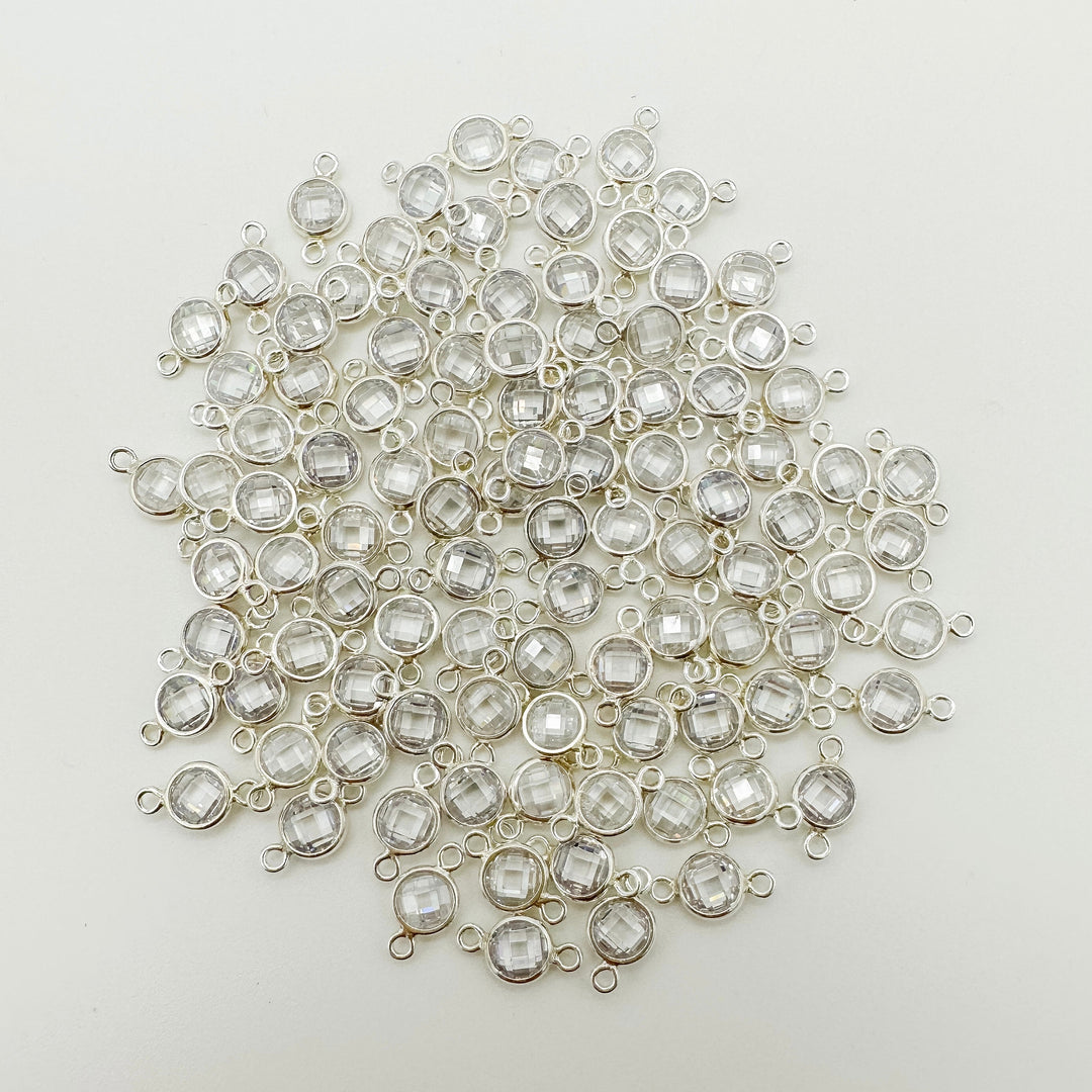 4mm Double-Sided CZ Birthstone Connectors - 1 set 12 (each month Jan-Dec)