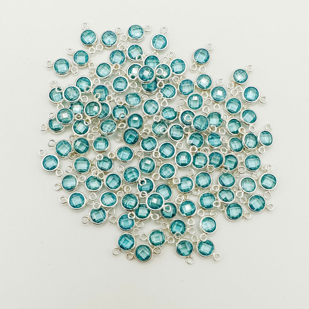 4mm Double-Sided CZ Birthstone Connectors