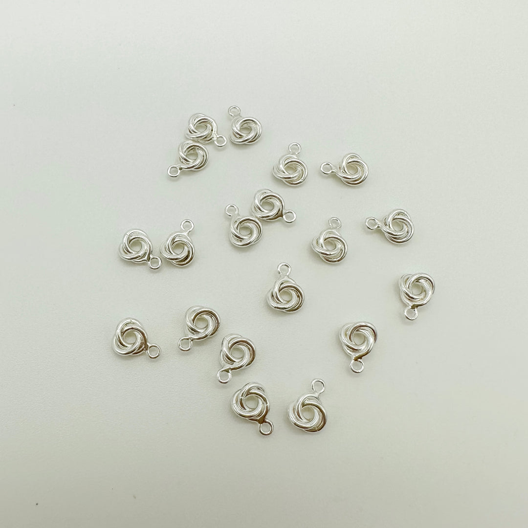 sterling silver drop charm / permanent jewelry supplies / sterling silver connector