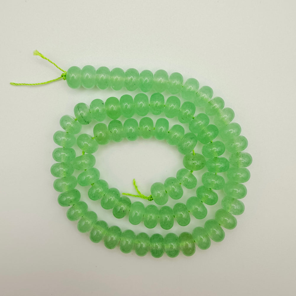 Seafoam Malaysian Jade Rondelle Beads, rondelle beads, 5x8mm rondelle beads, white jade rondelle beads, beaded necklaces beads